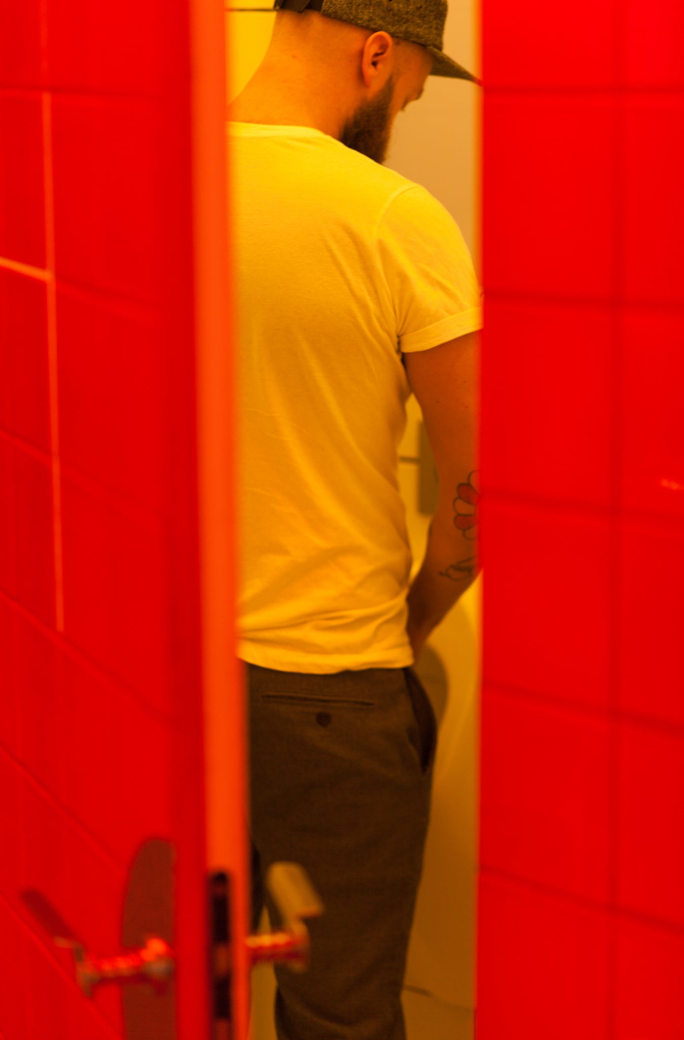 print - stalking him at the urinals